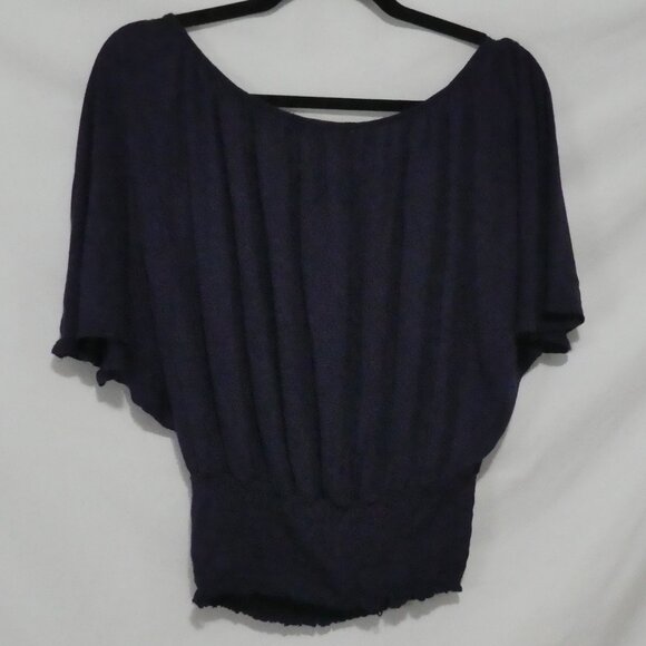 TAMMY MARS | medium | Elegant Draped Purple Top | Made In The USA - Picture 2 of 13